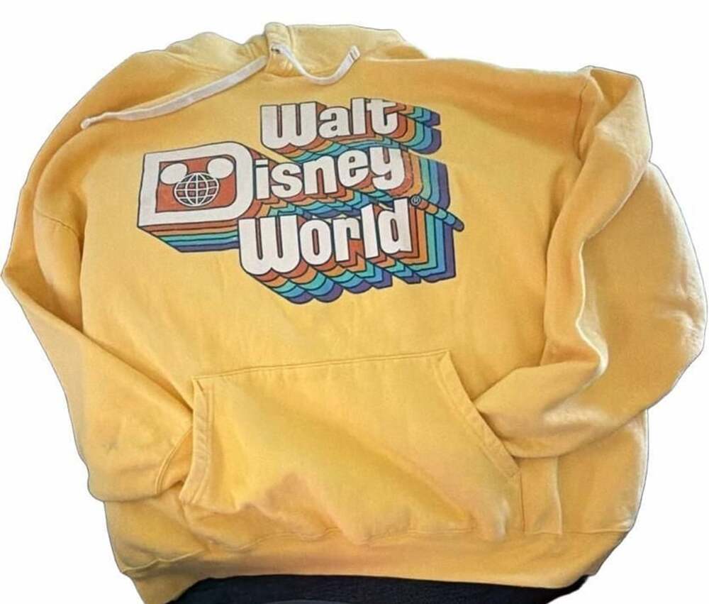 Disney Walt Disney World Retro Logo Hoodie Yellow